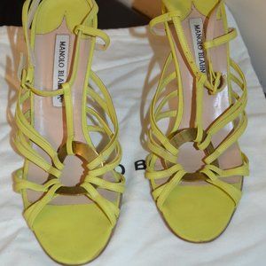 Manolo Blahnik Strappy Sandal Heel Size 38